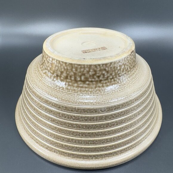 Vintage Vetter W Germany Stoneware Pottery Planter Dish Bowl Container Tan Brown - Picture 12 of 16